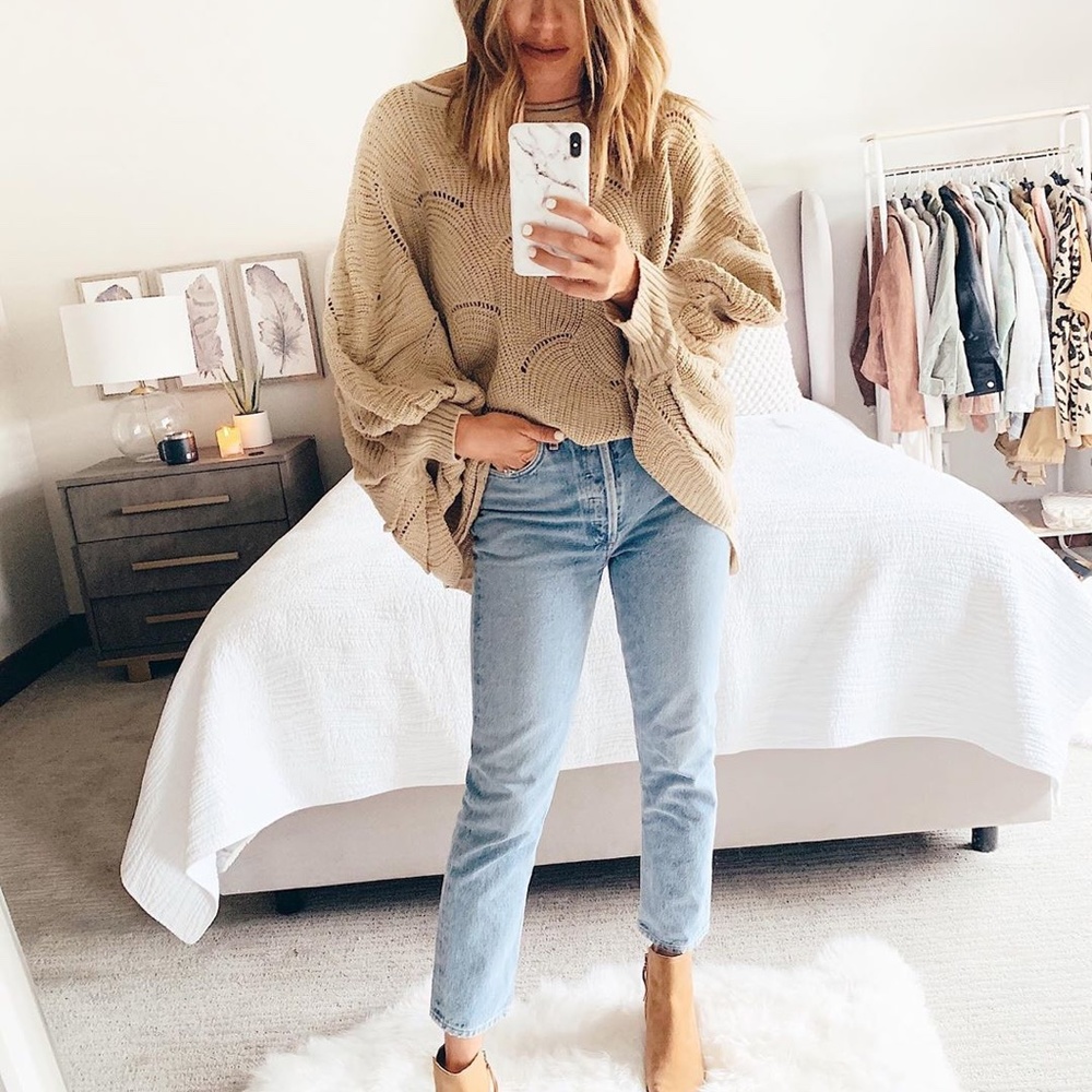 Cozy Blush Oversized Batwing Sleeve Sweater Top - Picture 5 of 7